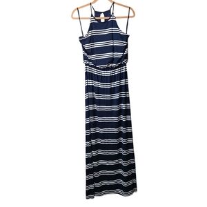 Ann Taylor Blue and White Maxi Dress
